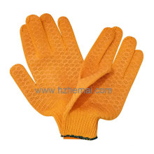 Knitted Cotton Gloves Criscross PVC Gloves Industrial Safety Work Glove